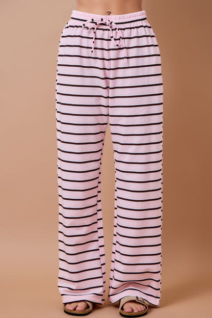 Striped Wide Leg Lounge Pants