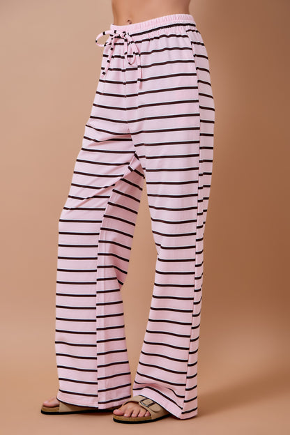 Striped Wide Leg Lounge Pants