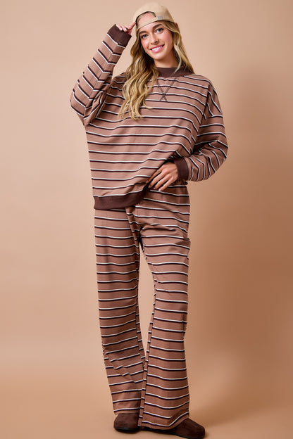 Striped Wide Leg Lounge Pants
