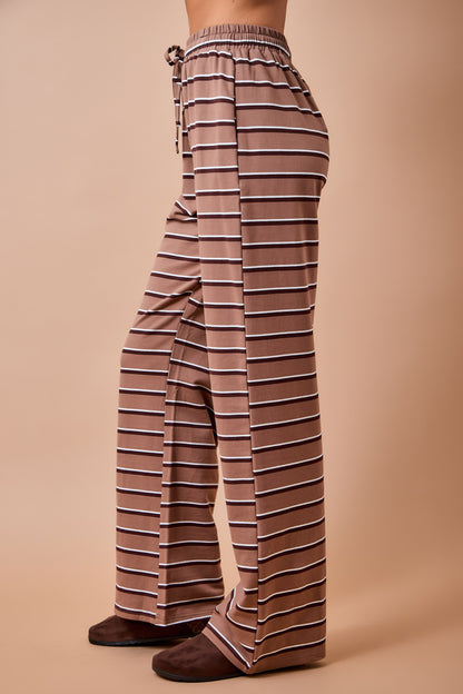 Striped Wide Leg Lounge Pants