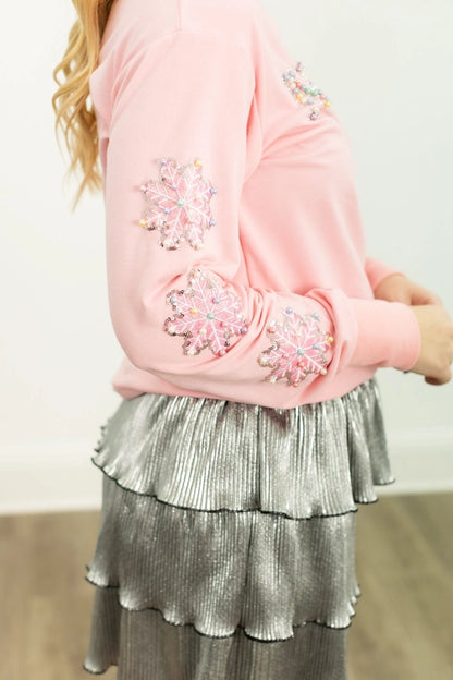 Light Pink Pearl Merry Sweatshirt