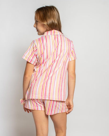 Girl's Addie Stripe Sleep Shorts Set