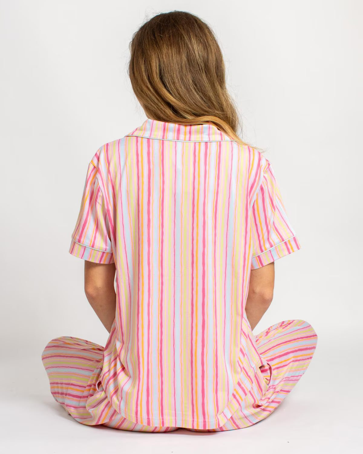 Addie Stripe Button Up Sleep Shirt