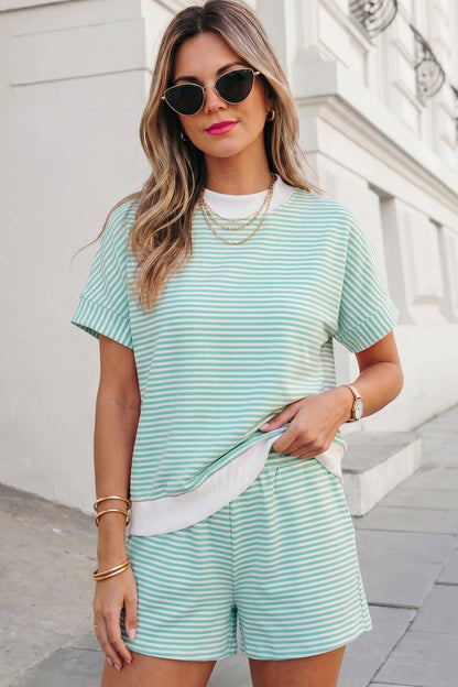 Seaside Stripe Short Set