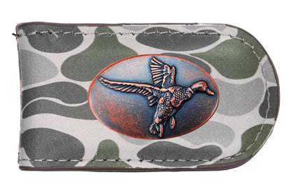 Brown & Tan Camo Mallard Money Clip