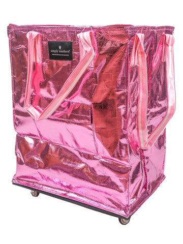 Pink Rolling Tote Bag