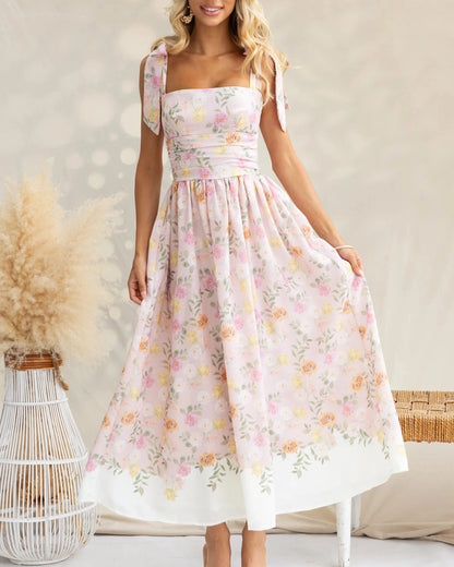 Pink Floral Resort-Inspired Rosie Slip Dress