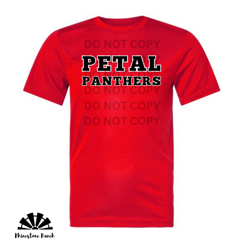 Red Petal Panthers Athletic Block Drifit