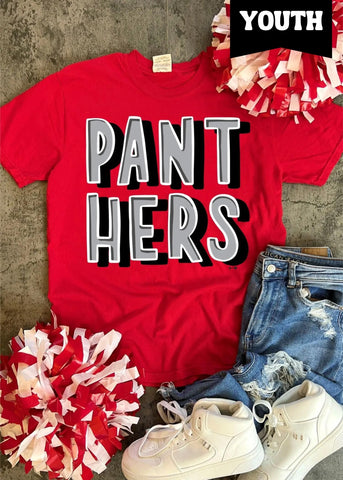 Youth Red Quirky Panthers Tee
