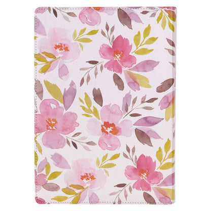 Pink Floral Spiritual Growth NLT Bible