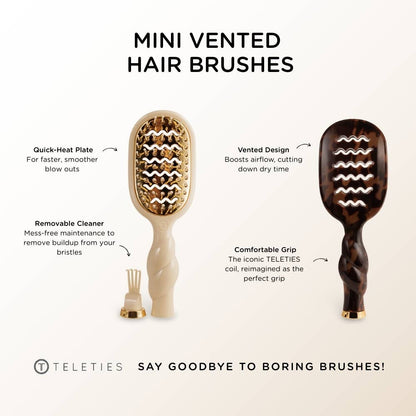 TELETIE Mini Vented Brush | Tan