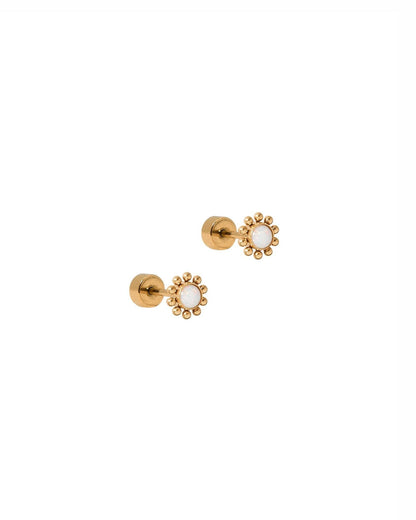 Serena Opal Screwback Stud Earrings