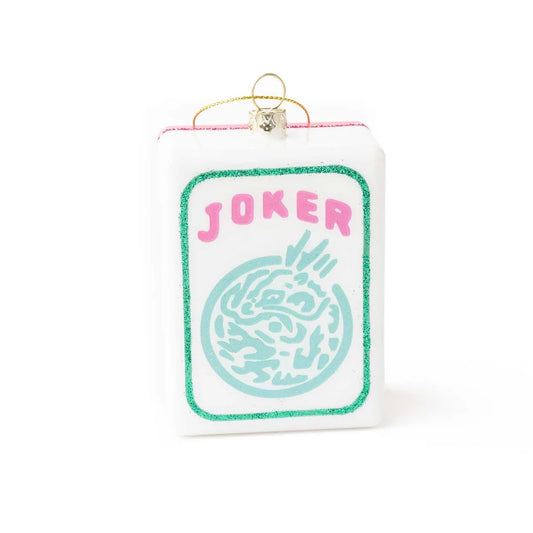 Large Mahjong Tile Glass Ornament