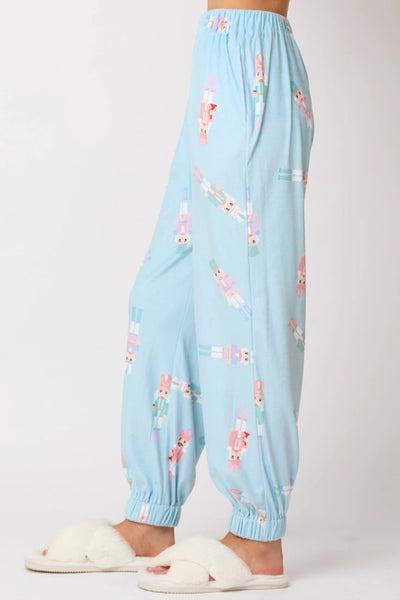 Baby Blue Fleece Nutcracker Jogger Pants