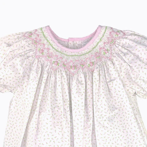 Pink Floral Smocked Bishop Dress w/ Bloomers