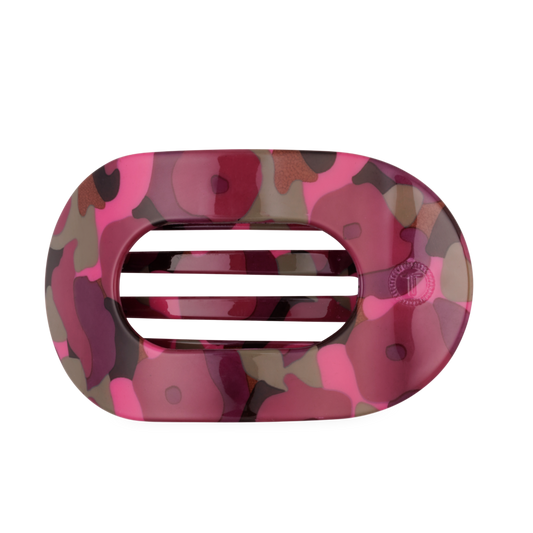 Round Flat TELETIE Clip | Large | Garden Glam