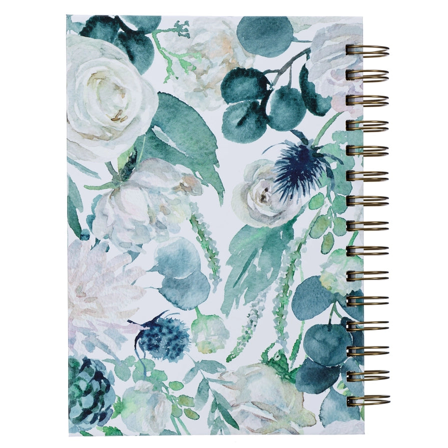 Teal Floral Be Still Ps. 46:10 Spiral Journal