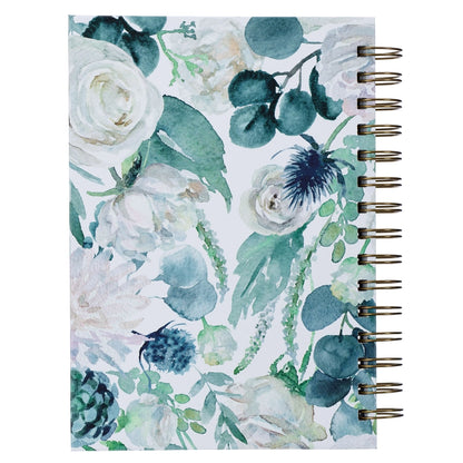 Teal Floral Be Still Ps. 46:10 Spiral Journal