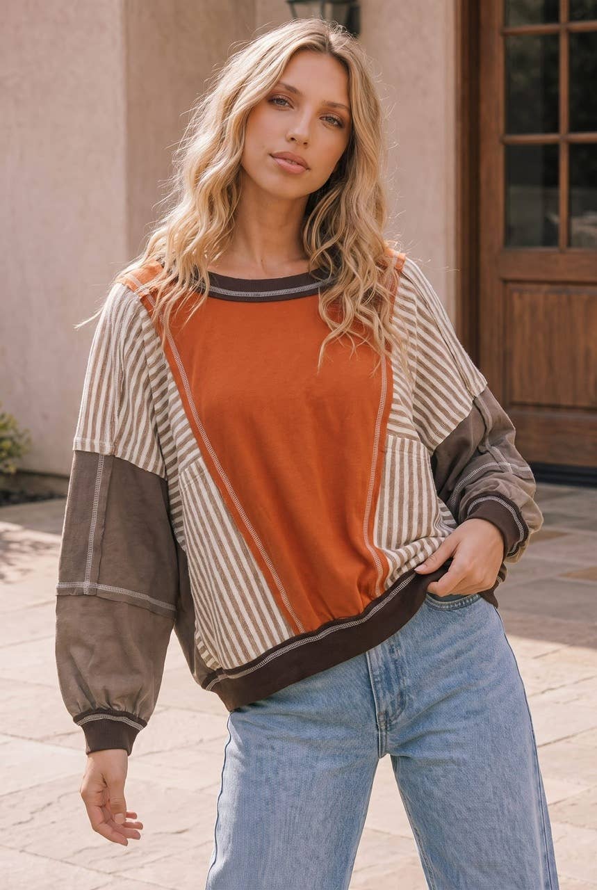 Autumn Avenue Colorblock Pullover