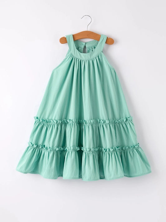 Youth Green Halter Dress