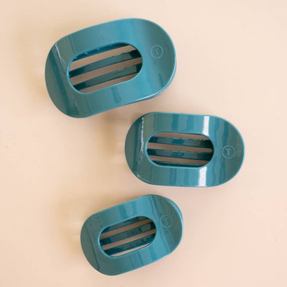 Round Flat TELETIE Clip | Medium | Teal With It