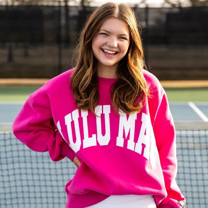 Lulu Mac Hot Pink & White Sweatshirt