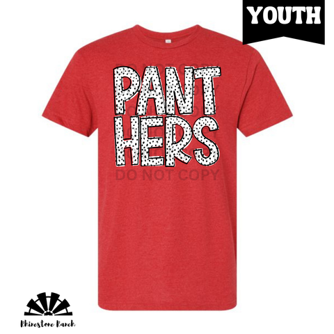 Youth Vintage Red Dottie Panthers Tee