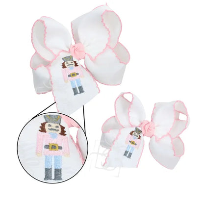 Beyond Creations Nutcracker Crochet Edge Bow