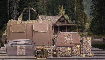 Brown & Tan Shot Shell Camo Weekender Bag