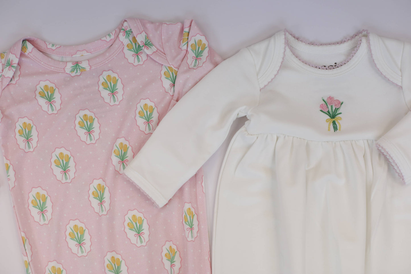 Fancy Tulips Pip Embroidered Gown