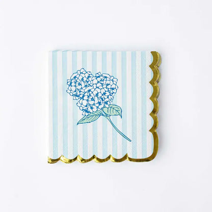 Hydrangea Paper Beverage Napkin Pack