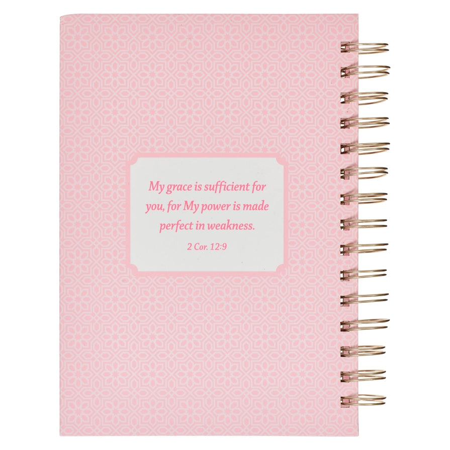 Pink My Grace 2 Cor. 12:9 Spiral Journal