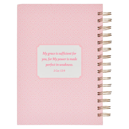 Pink My Grace 2 Cor. 12:9 Spiral Journal
