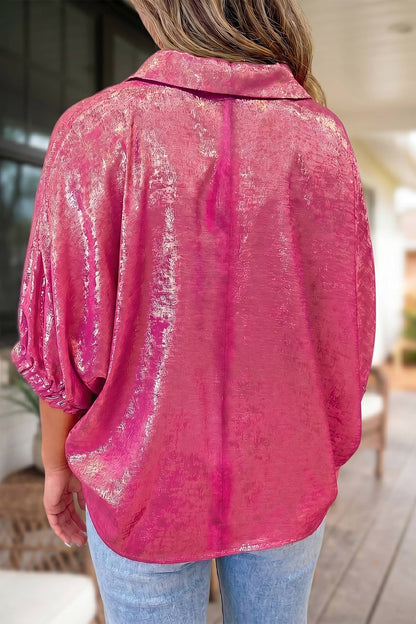 Midnight Glam Metallic Top