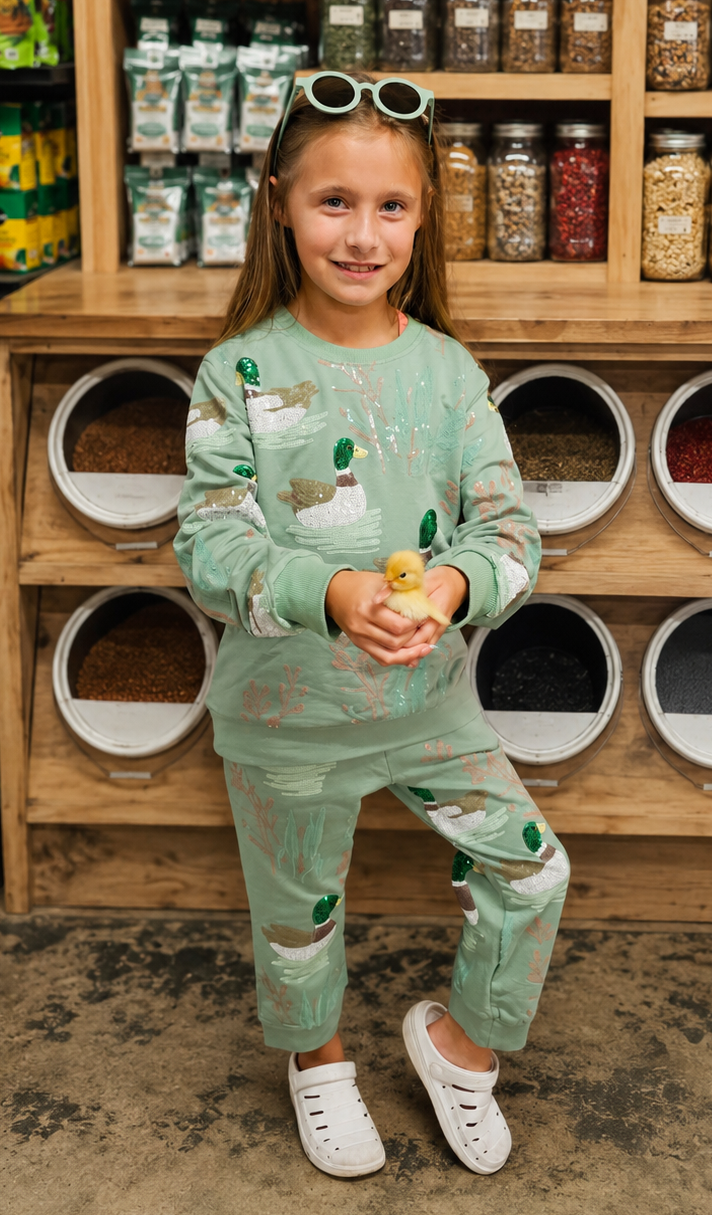 Kids' Marsh Mallard Sequin Sweatshirt