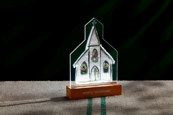 Mud Pie Church Light-Up Plaque