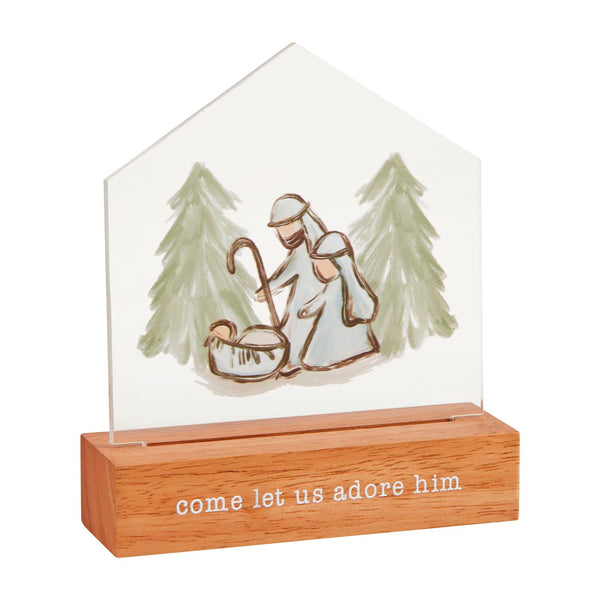 Mud Pie Nativity Light-Up Plaques