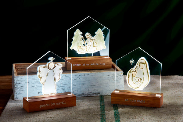 Mud Pie Nativity Light-Up Plaques