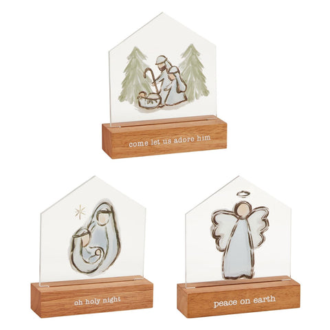 Mud Pie Nativity Light-Up Plaques