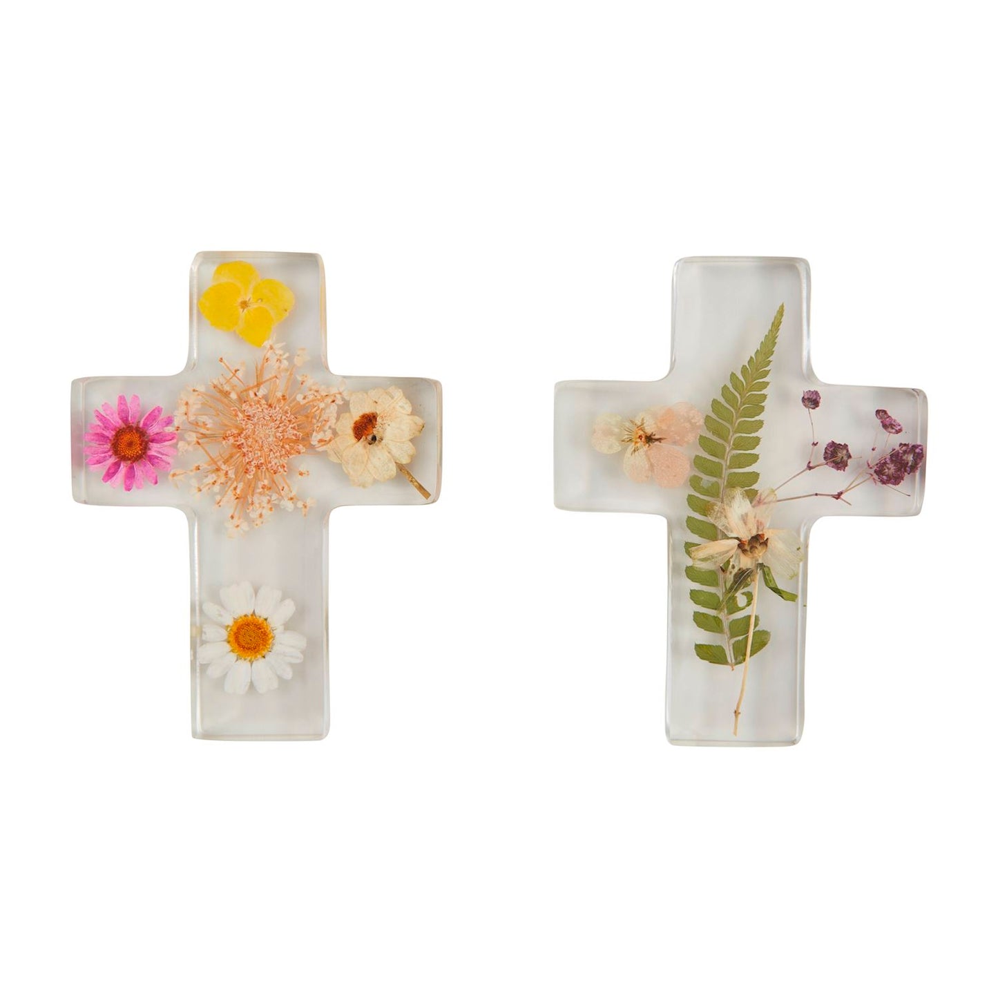 Mud Pie Dried Flower Resin Crosses