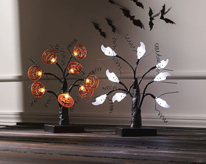 Mud Pie Ghost Led Icon Mini Trees