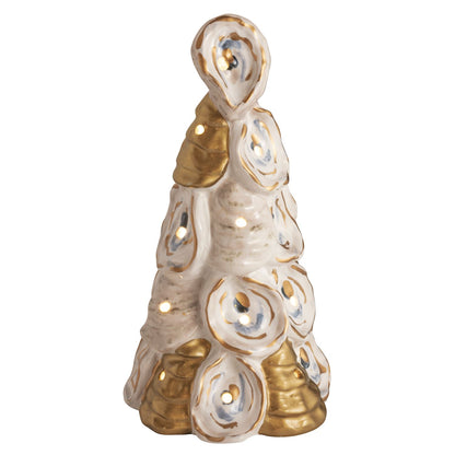 Mud Pie Ceramic Oyster Light-Up Trees