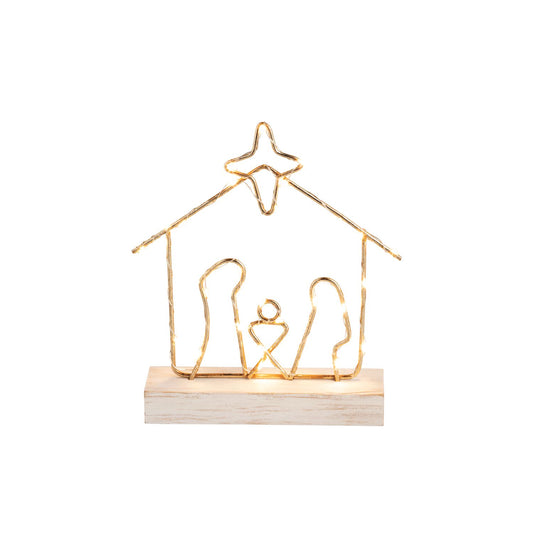Mud Pie Wire Nativity Light-Up Sitter