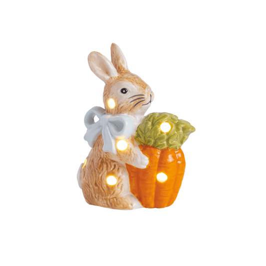 Mud Pie Bunny Carrot Light-Up Sitter