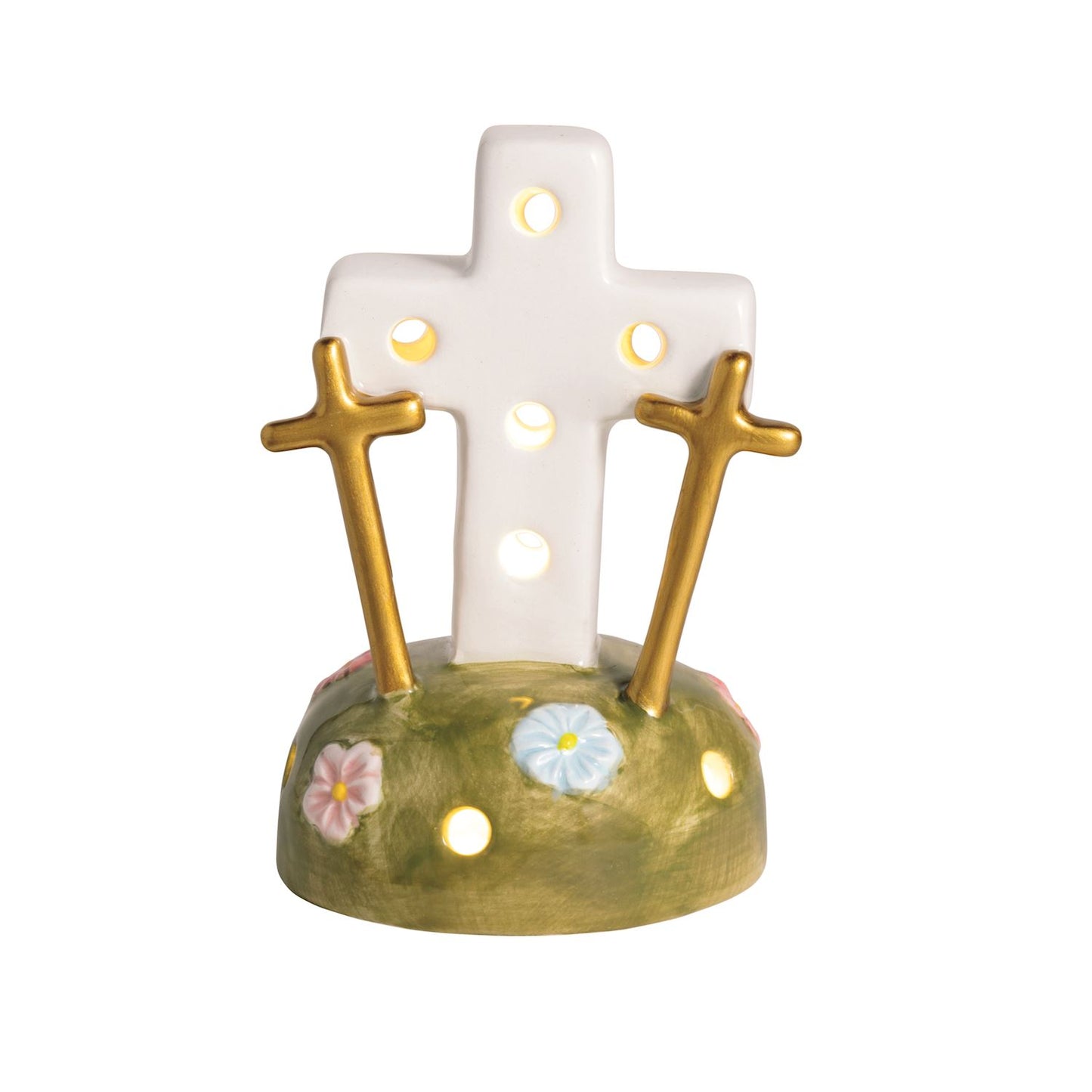 Mud Pie Three Crosses Light-Up Sitter