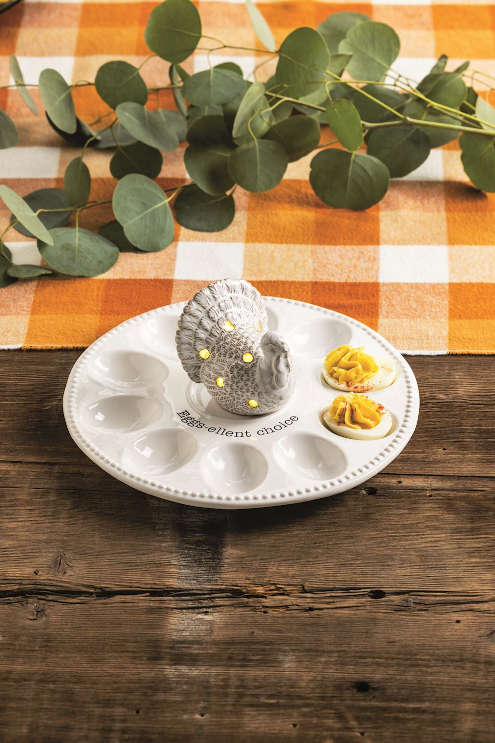 Mud Pie White Turkey Light-Up Sitter