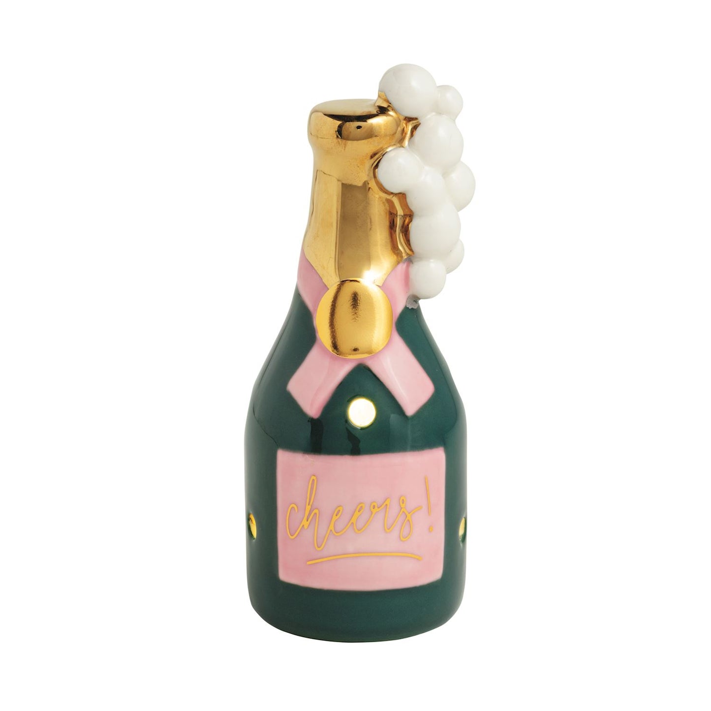 Mud Pie Cheers Champagne Light-Up Sitter