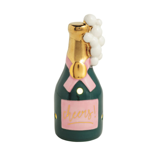 Mud Pie Cheers Champagne Light-Up Sitter