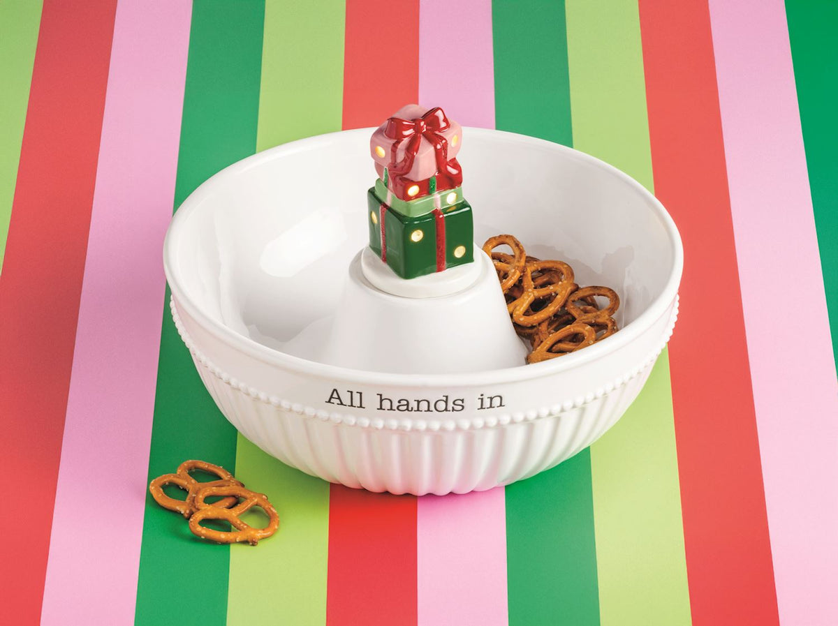 Mud Pie Christmas Present Light-Up Sitter