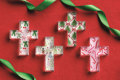 Mud Pie Mini Acrylic Christmas Crosses